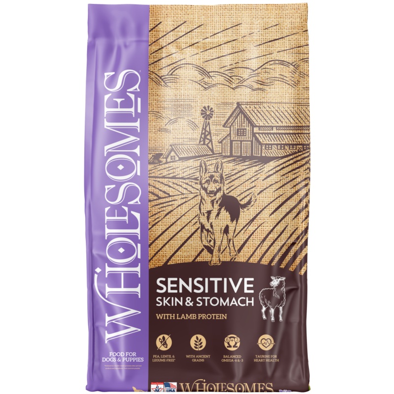 Wholesomes Sensitive Skin & Stomach with Lamb Protein Dog Food – 30 lbs.