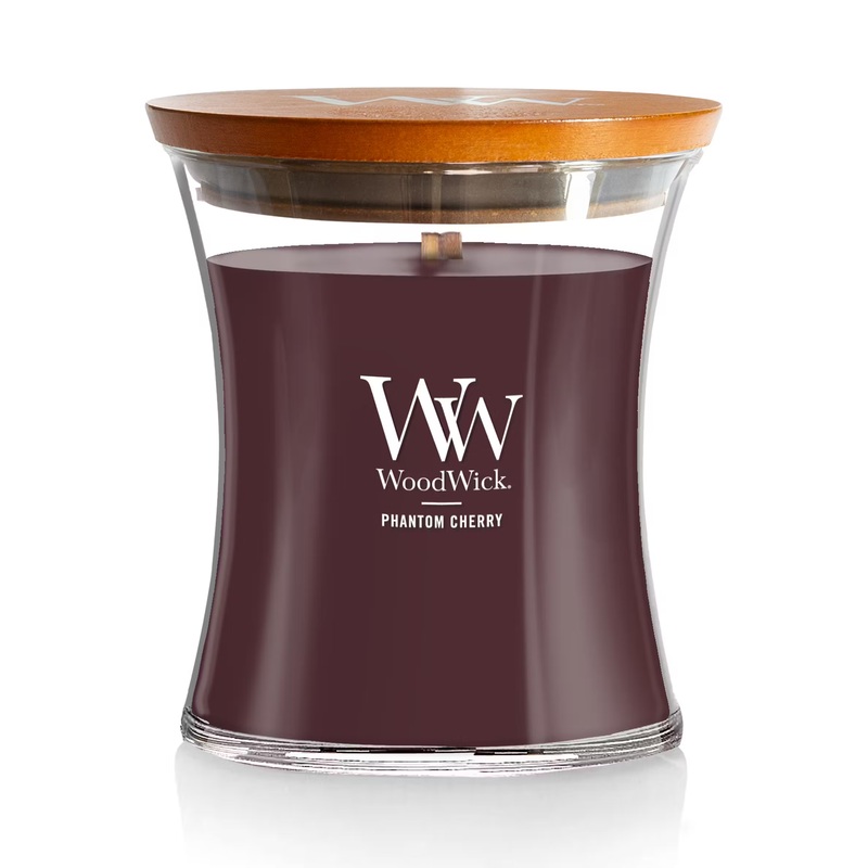 WoodWick Medium Hourglass Candle – Phantom Cherry