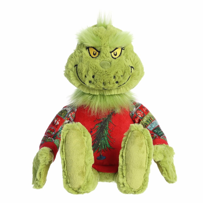 Aurora Dr. Seuss Ugly Sweater Light Up Grinch 16″ Plush Toy