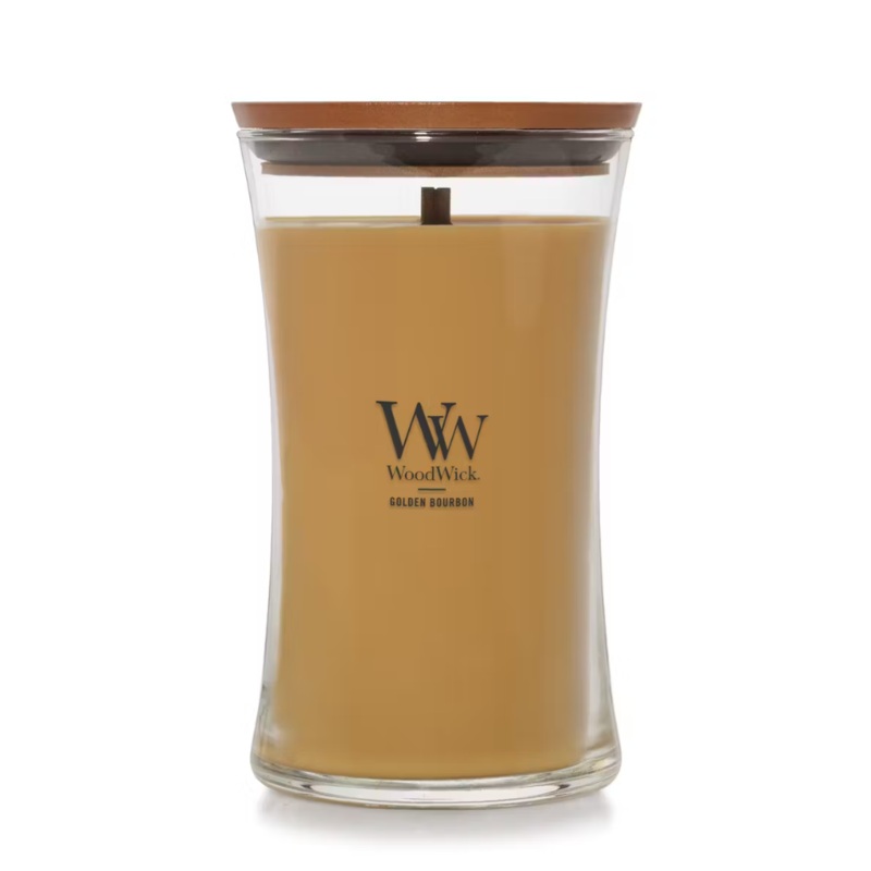 WoodWick Large Hourglass Candle – Golden Bourbon