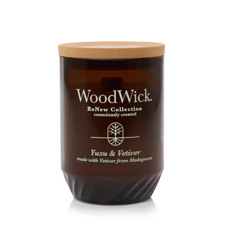 WoodWick Large ReNew Candle – Yuzu & Vetiver