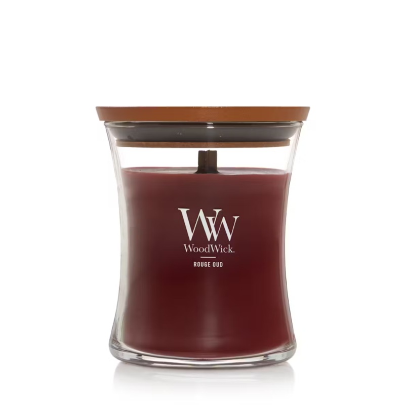 WoodWick Medium Hourglass Candle – Rouge Oud
