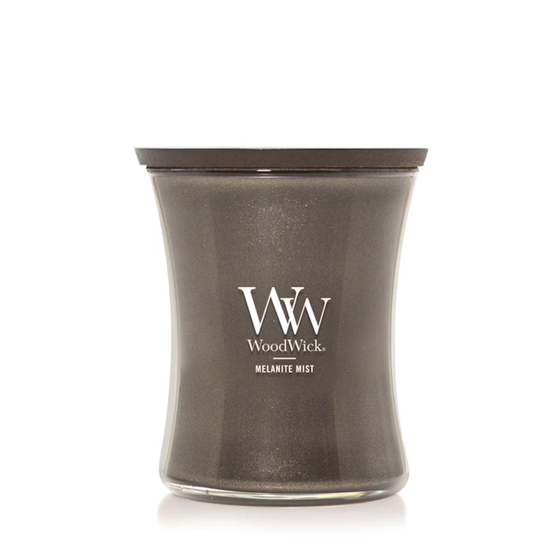 WoodWick Medium Hourglass Precious Metals Candle – Melanite Mist