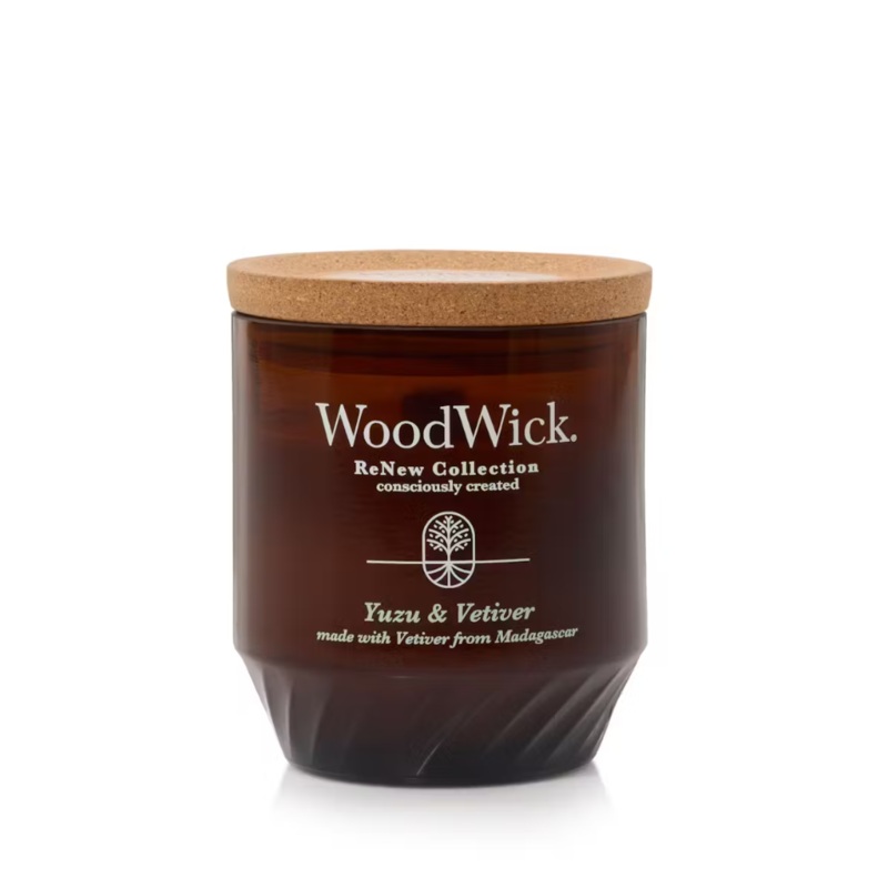 WoodWick Medium ReNew Candle – Yuzu & Vetiver