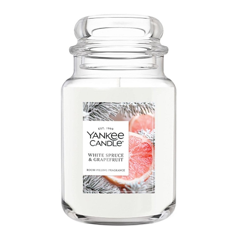 Yankee Candle Original Large Jar Candle – White Spruce & Grapefruit