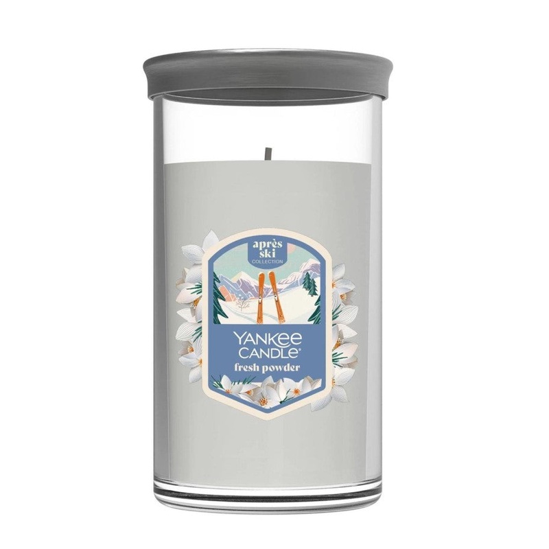 Yankee Candle Signature Medium Pillar Candle – Fresh Powder