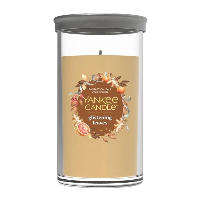 Yankee Candle Signature Medium Pillar Candle – Glistening Leaves