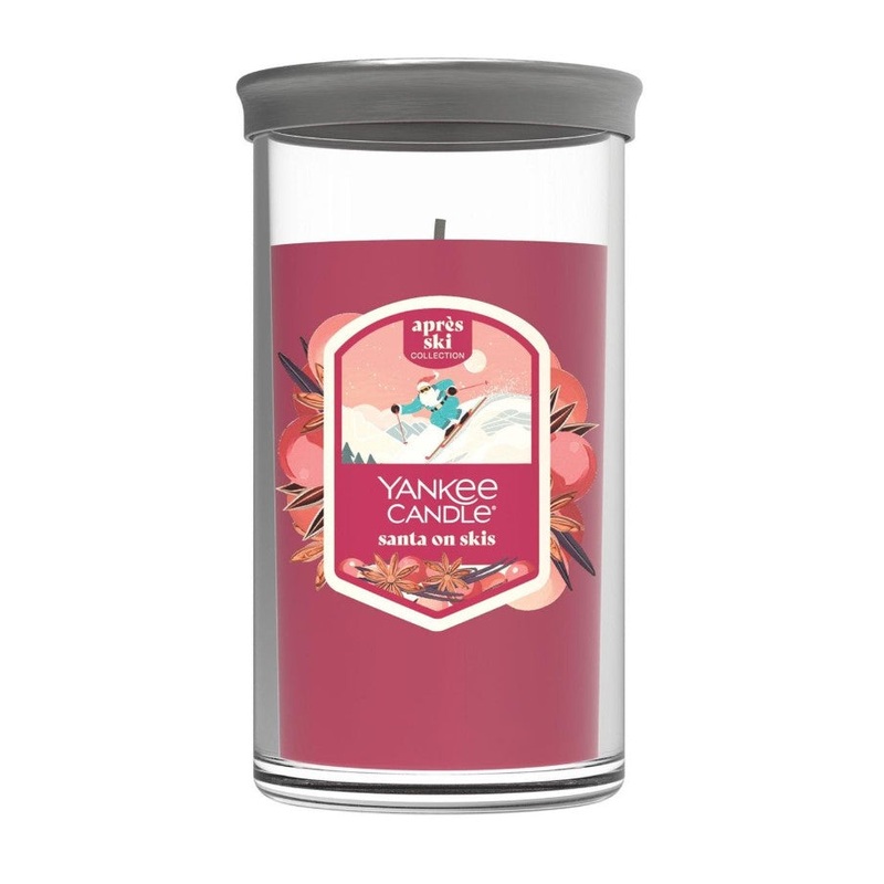 Yankee Candle Signature Medium Pillar Candle – Santa On Skis