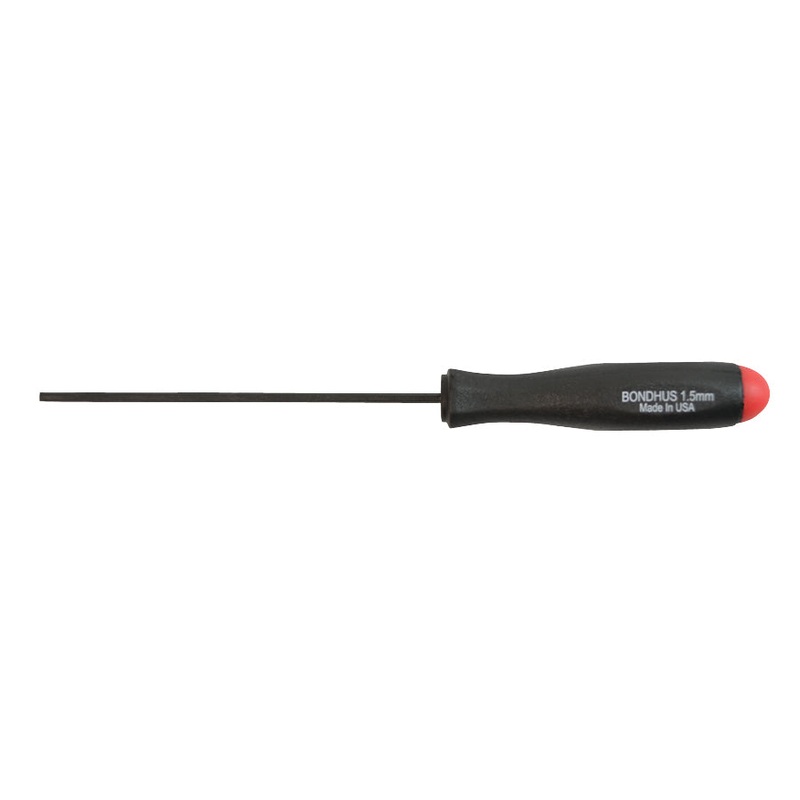 10650, Bondhus 1.5mm x 66mm Ball End Hex Driver Balldriver w/ ProGuard Finish