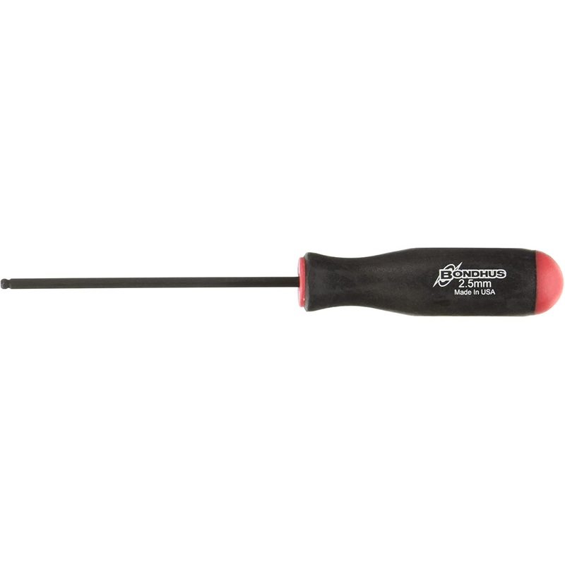 10654, Bondhus 2.5mm x 69mm Ball End Hex Driver Balldriver w/ ProGuard Finish