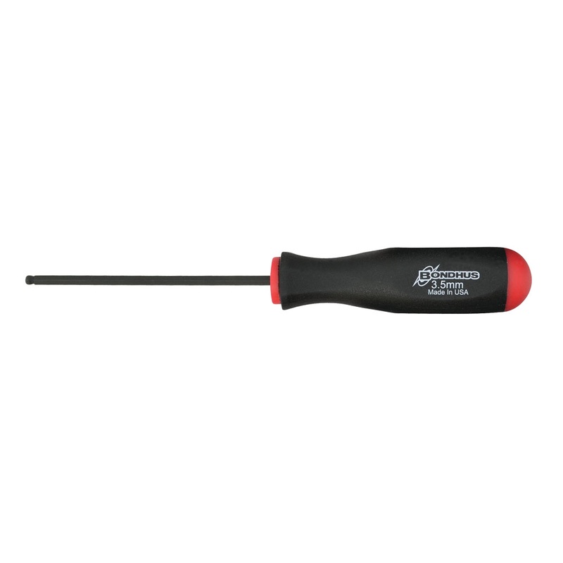 10658, Bondhus 3.5mm x 88mm Ball End Hex Driver Balldriver w/ ProGuard Finish