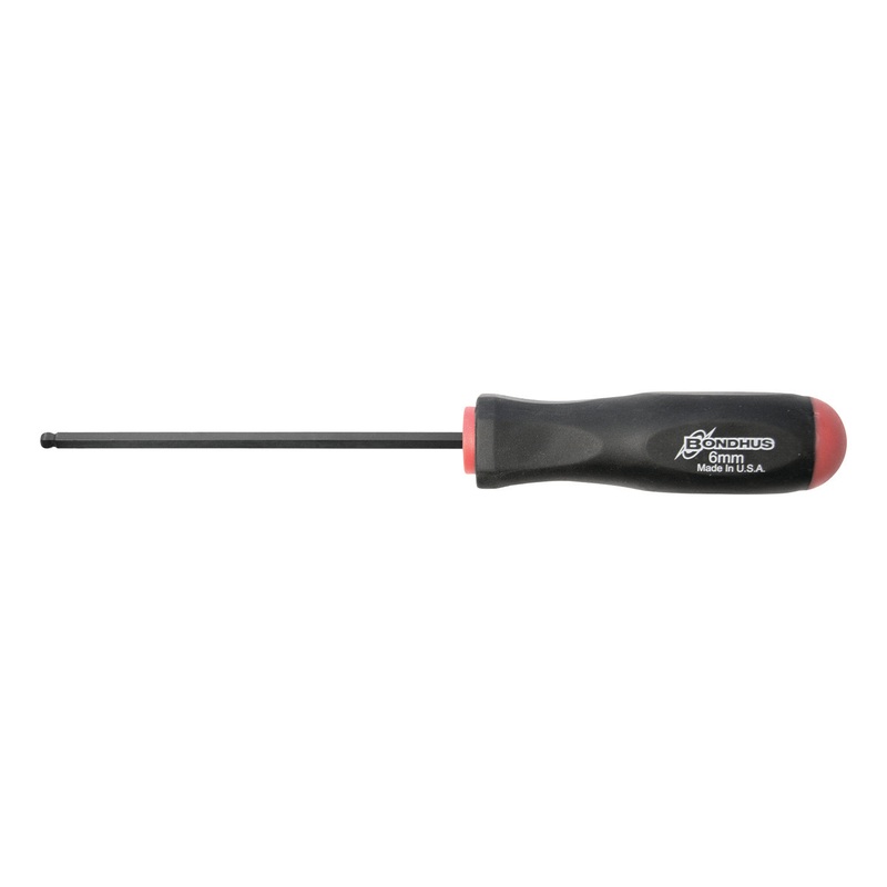 10668, Bondhus 6.0mm x 137mm Ball End Hex Driver Balldriver w/ ProGuard Finish