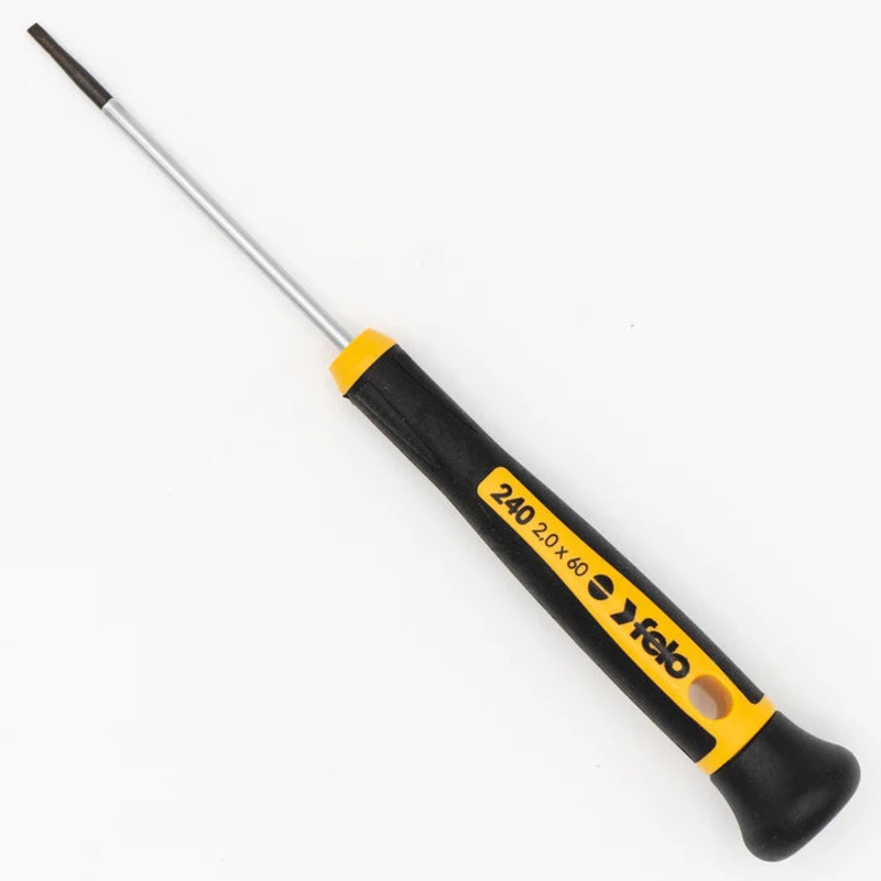 31740, Felo Slotted 5/64″ (2mm) x 2-3/8″ (60mm) Flat Blade Precision Screwdriver