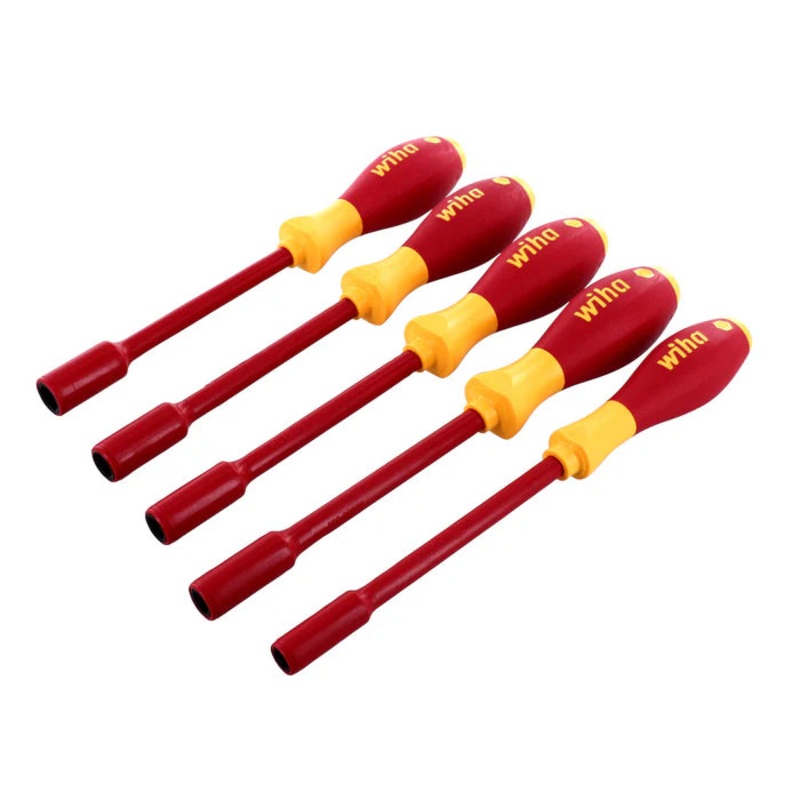 32291, Wiha 5 Piece Insulated SoftFinish Nut Driver Set – Metric