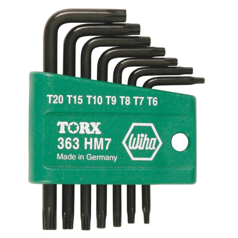 36392, Wiha 7 Piece Torx L-Key Short Arm Set