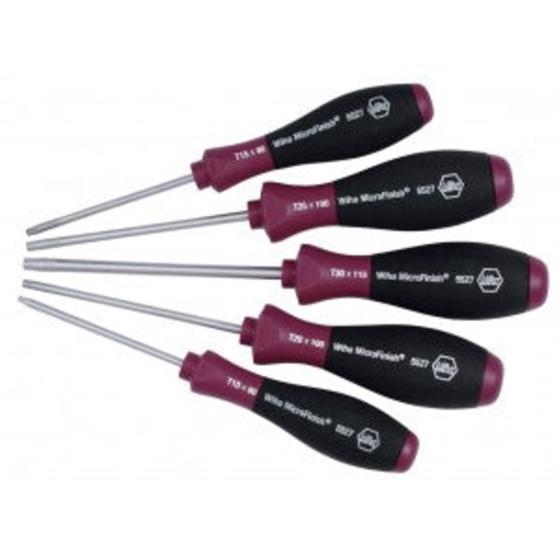 52790, Wiha MicroFinish Torx Screwdriver 5 Piece Set T10-T30 (DISCONTINUED)