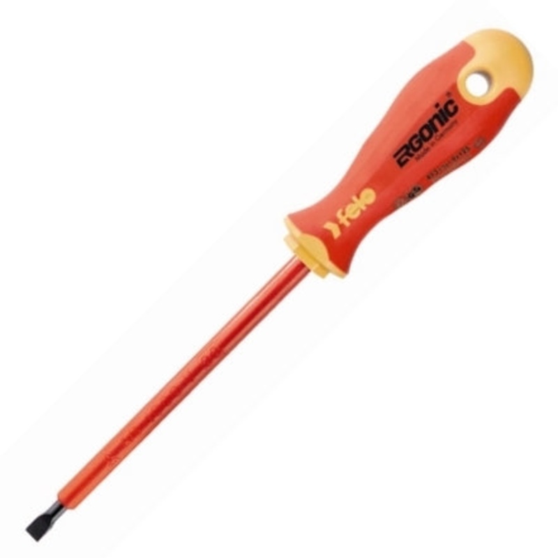 53141, Felo Ergonic 4.0mm x 100mm Slotted Insulated Screwdriver