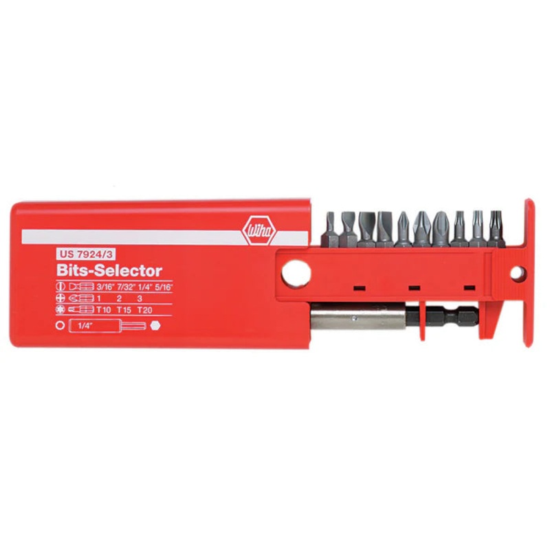 79243, Wiha 12 Piece Bits-Selector and Magnetic Bit Holder Set