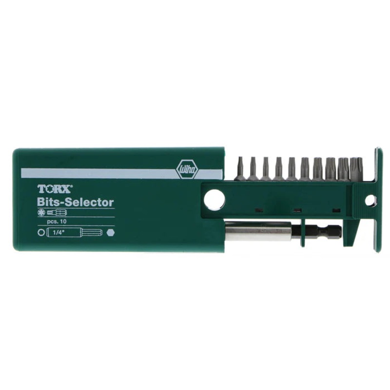 79245, Wiha 11 Piece Torx Bits-Selector and Magnetic Bit Holder Set – T7 – T40