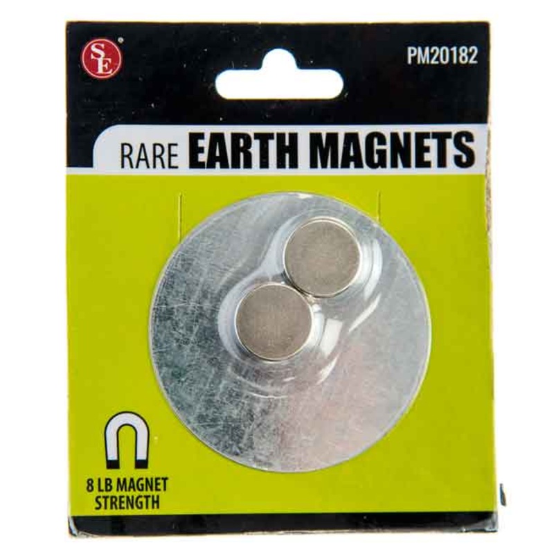 1/2″ x 5mm, 8LB Rare Earth Magnet (Nickel Neodymium N35) ~ 2 Pieces