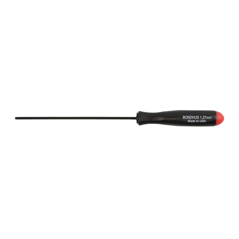 10649, Bondhus 1.27mm x 60mm Ball End Hex Driver Balldriver w/ ProGuard Finish