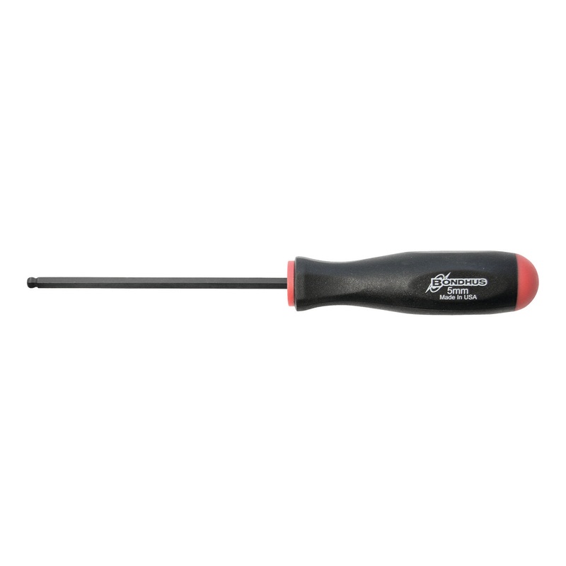 10664, Bondhus 5.0mm x 109mm Ball End Hex Driver Balldriver w/ ProGuard Finish