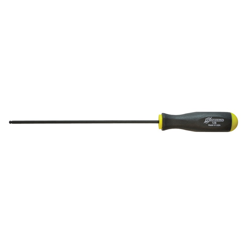 10707, Bondhus 1/8″ x 6.4″ Long Ball End Hex Balldriver w/ ProGuard Finish