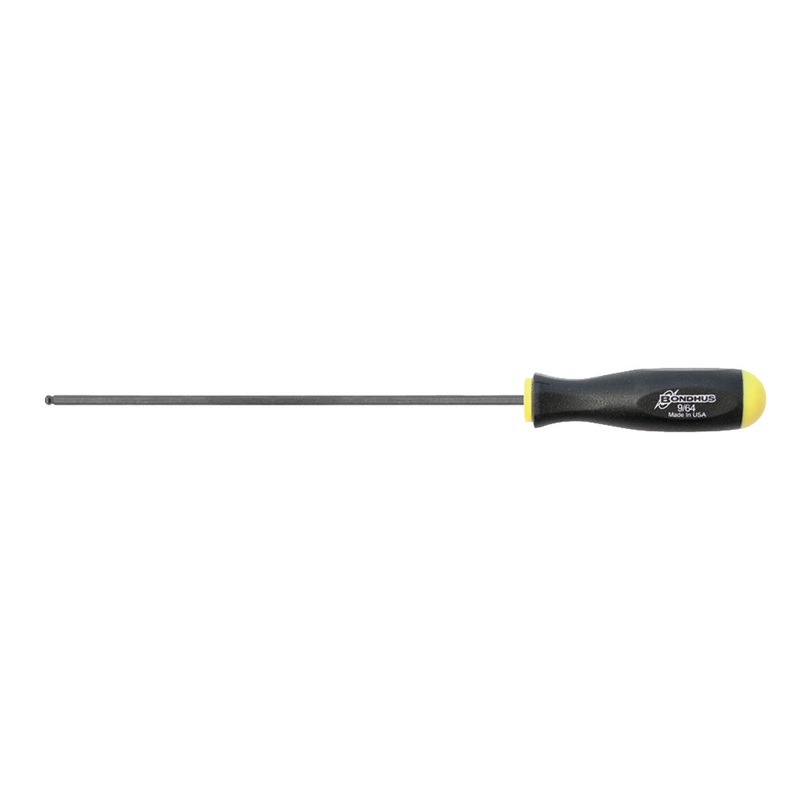 10708, Bondhus 9/64″ x 6.9″ Long Ball End Hex Balldriver w/ ProGuard Finish