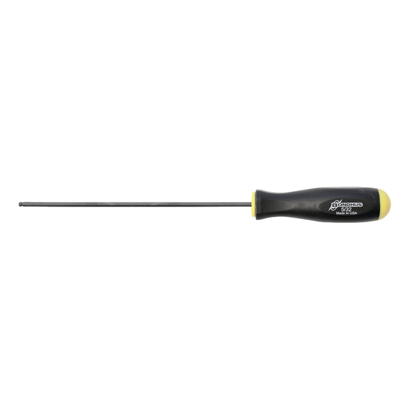 10709, Bondhus 5/32″ x 7.4″ Long Ball End Hex Balldriver w/ ProGuard Finish