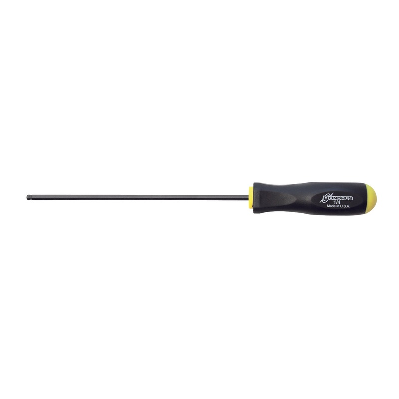 10712, Bondhus 1/4″ x 8.9″ Long Ball End Hex Balldriver w/ ProGuard Finish