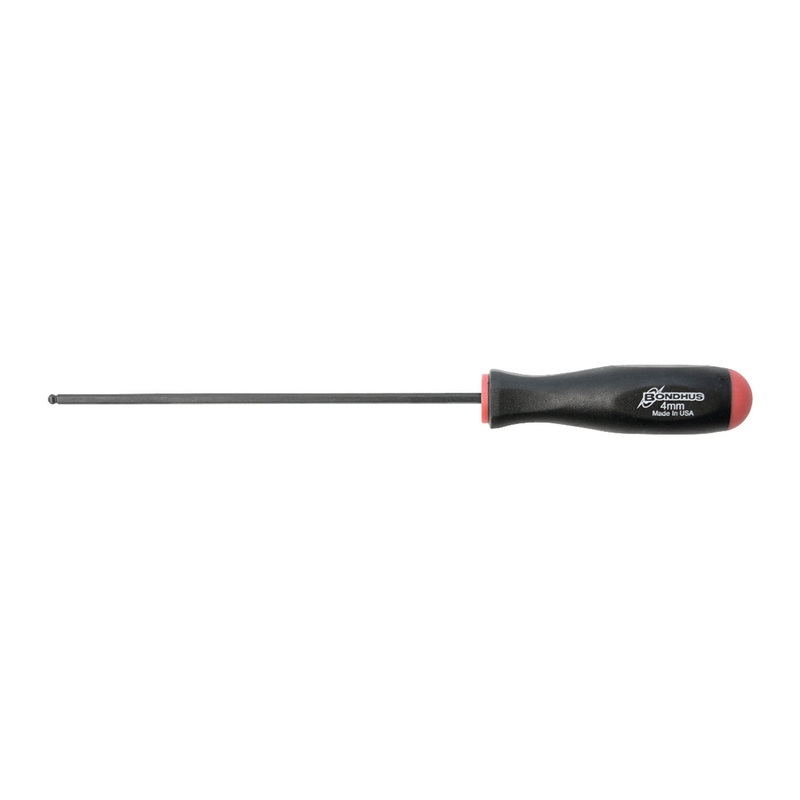 10760, Bondhus 4.0mm x 179mm Long Ball End Hex Balldriver w/ ProGuard Finish