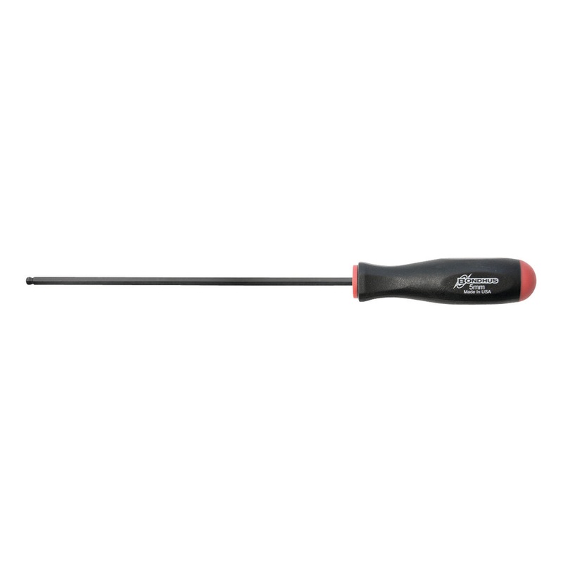 10764, Bondhus 5.0mm x 198mm Long Ball End Hex Balldriver w/ ProGuard Finish