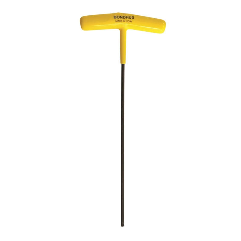 13110, Bondhus 3/16″ x 9.8″ Ball End Hex Driver T-Handle w/ ProGuard Finish