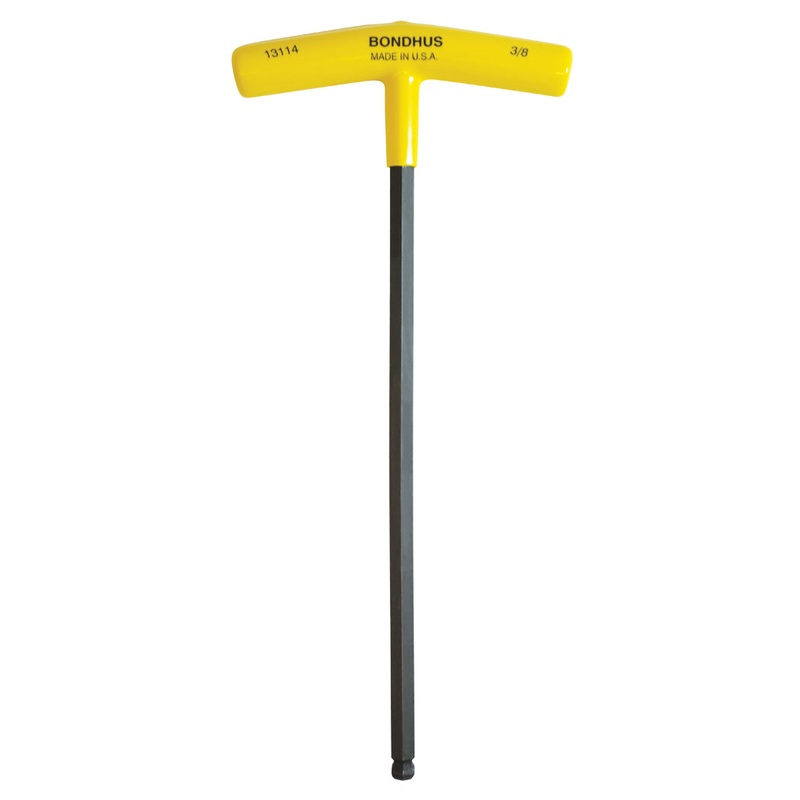 13114, Bondhus 3/8″ x 11.8″ Ball End Hex Driver T-Handle w/ ProGuard Finish