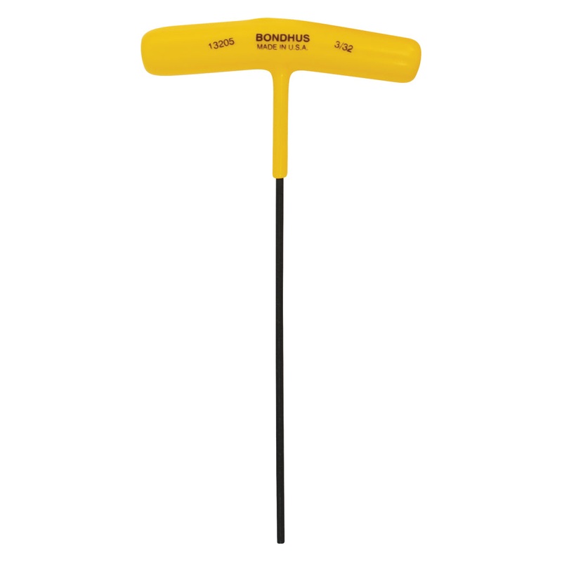 13205, Bondhus 3/32″ x 6.1″ Hex Driver T-Handle w/ ProGuard Finish