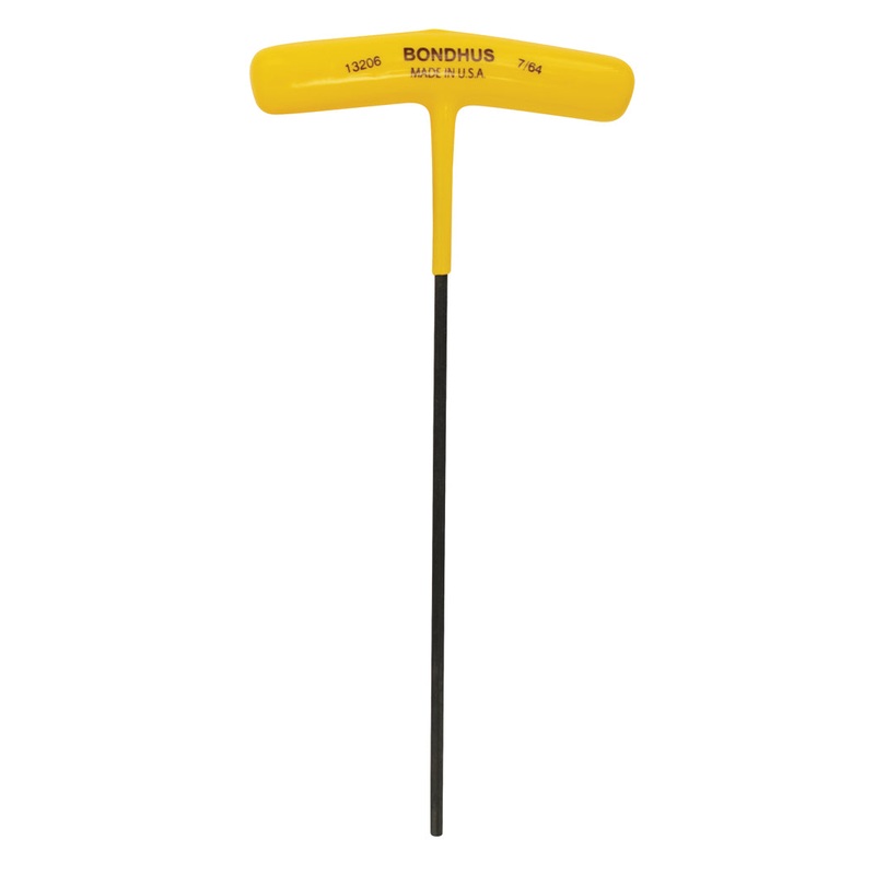 13206, Bondhus 7/64″ x 6.8″ Hex Driver T-Handle w/ ProGuard Finish