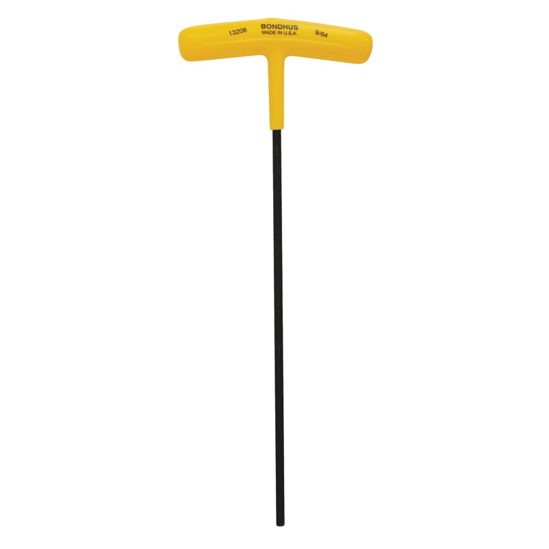 13208, Bondhus 9/64″ x 8.3″ Hex Driver T-Handle w/ ProGuard Finish