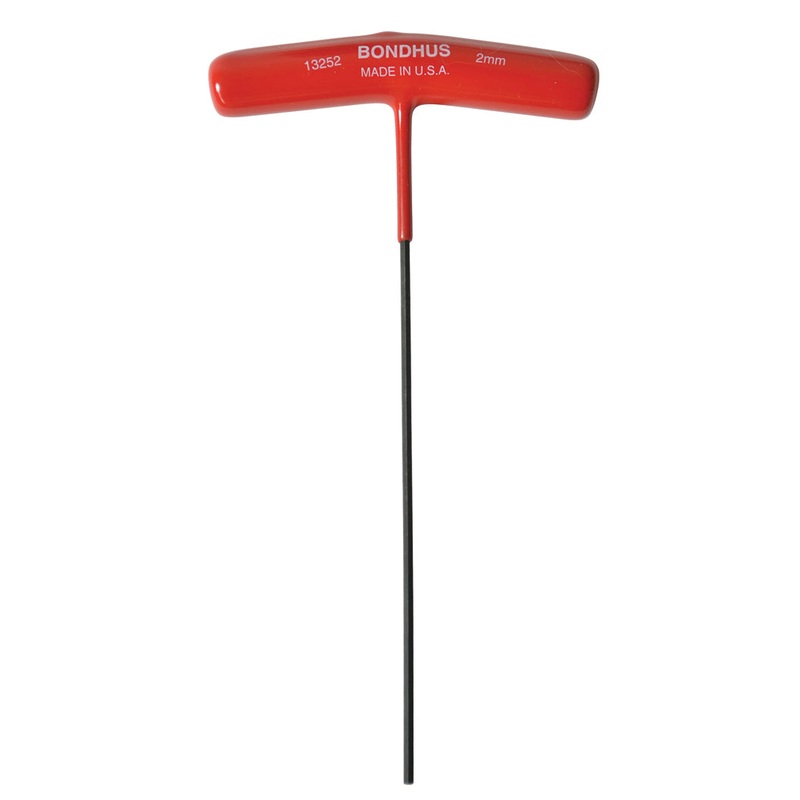 13252, Bondhus 2.0mm x 150mm Hex Driver T-Handle w/ ProGuard Finish
