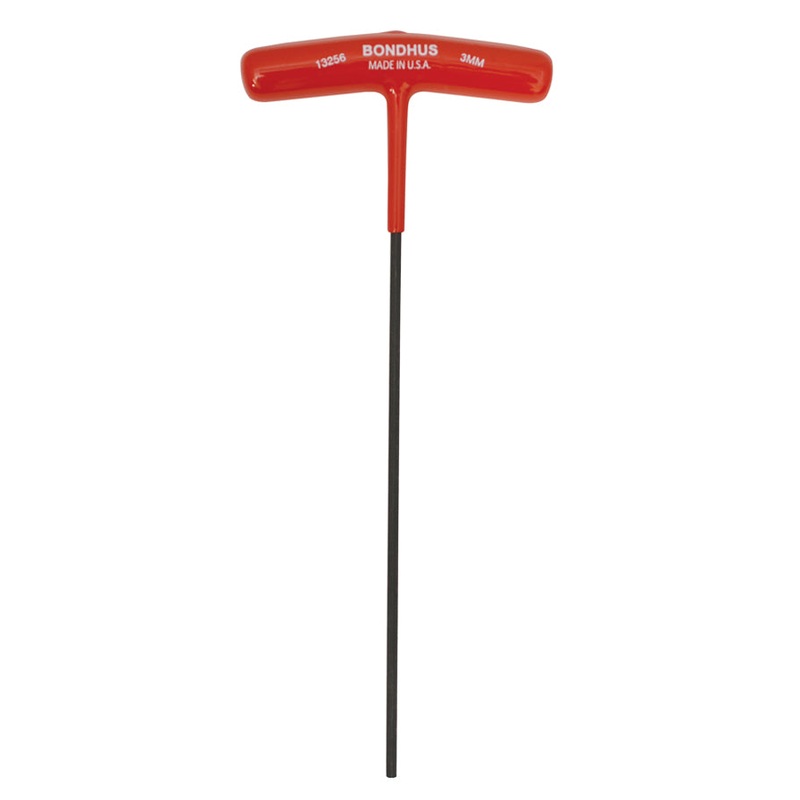 13256, Bondhus 3.0mm x 196mm Hex Driver T-Handle w/ ProGuard Finish