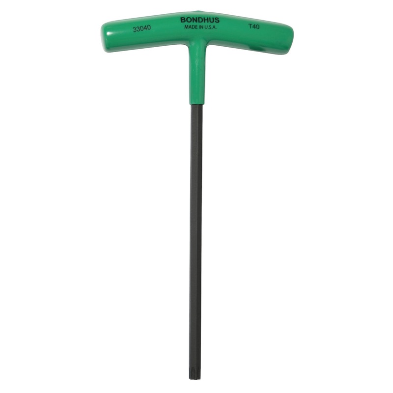 33040, Bondhus T40 x 7.9″ Torx Star Driver T-Handle w/ ProGuard Finish