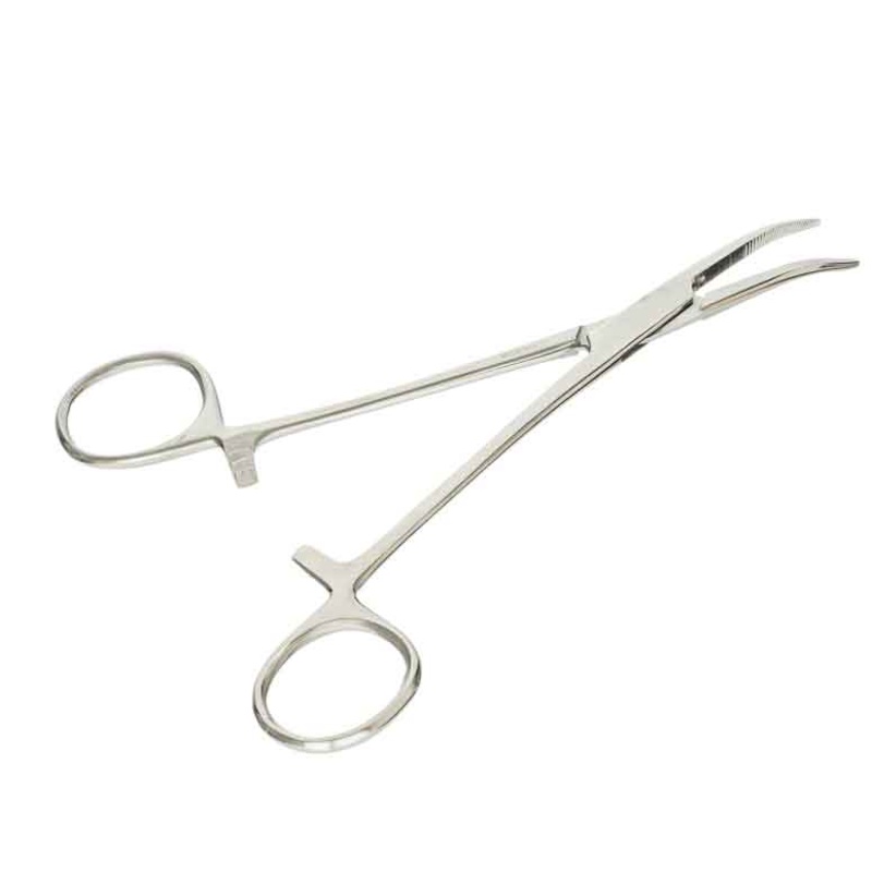 5-1/2″ Stainless Steel, Self Locking Curved Forceps