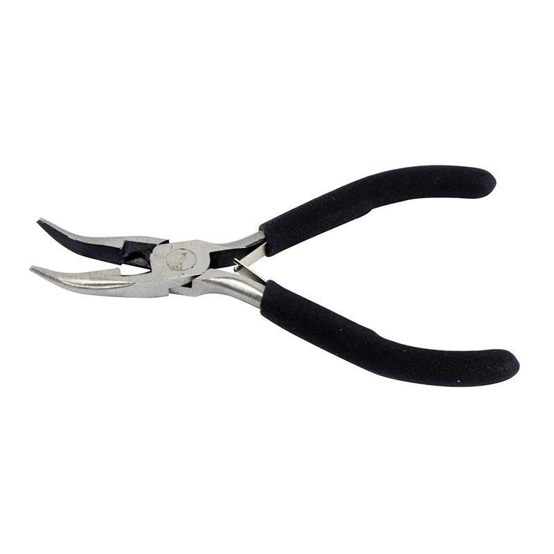 5″ Carbon Stainless Steel Bent Nose Needle Nose Pliers w/ Comfort Grip Handle