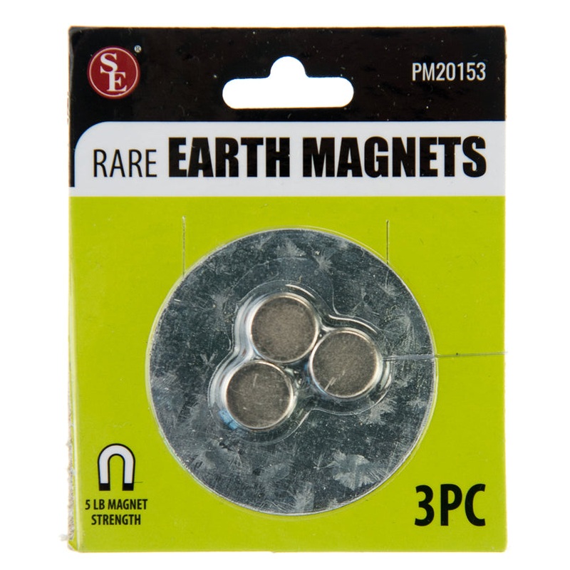7/16″ x 5mm, 5LB Rare Earth Magnet (Nickel Neodymium N35) ~ 3 Pieces