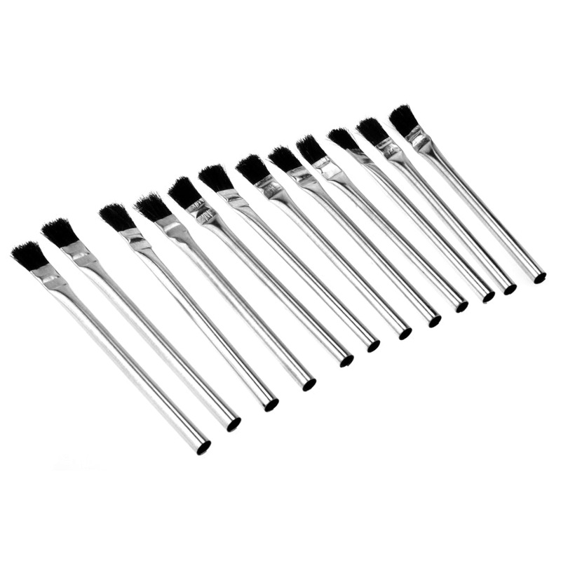 AB716, Sona 12 Piece Acid Brush Set, 7/16″ Wide Horse Hair Bristles ~ 5″ Length