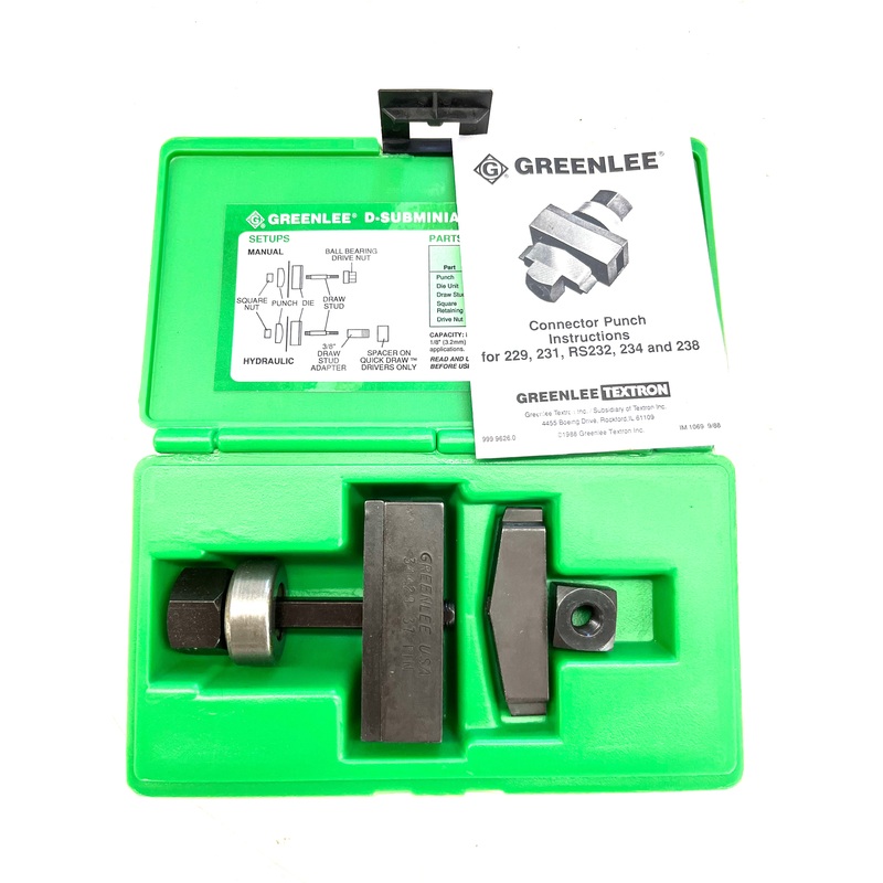 GREENLEE  234 37-pin D-subminiature Panel Punch ED4U #2067