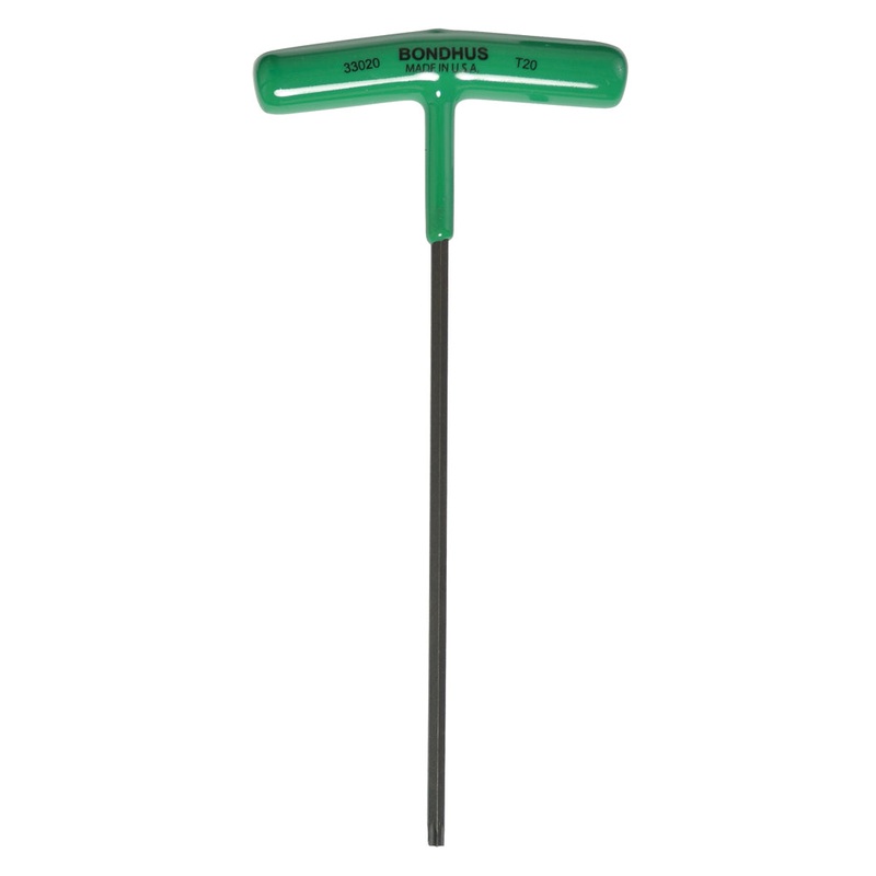 33020, Bondhus T20 x 6.9″ Torx Star Driver T-Handle w/ ProGuard Finish