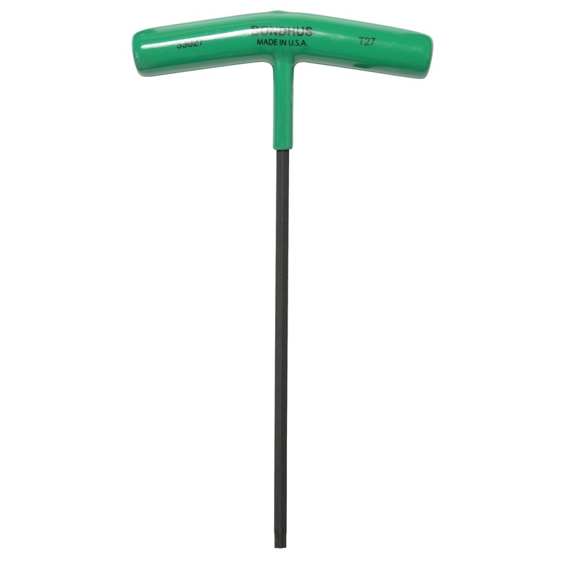 33027, Bondhus T27 x 7.4″ Torx Star Driver T-Handle w/ ProGuard Finish