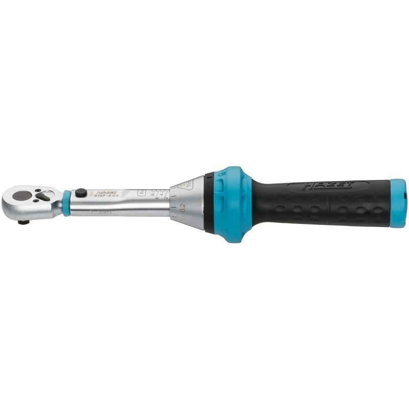 Hazet 5107-3CT Torque Wrench, 1-9 Nm, 6.3mm (1/4″) Square