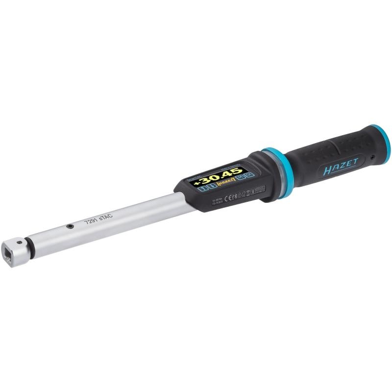 Hazet 7291-5STAC Electronic Torque Wrench with Built-In Angle Gauge, 10-100 Nm, 9x12mm Insert Square, 10mm (3/8″) Square