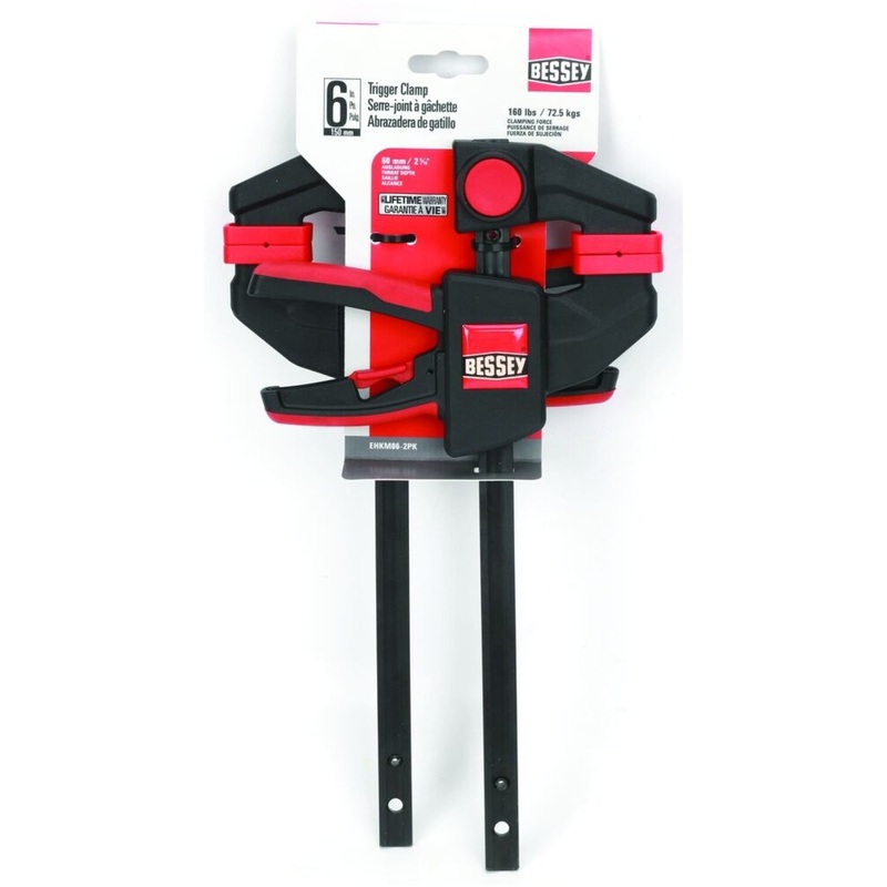Bessey EHKM06-2PK Set, Trigger Clamps (2 x 6 In. 100 lb)